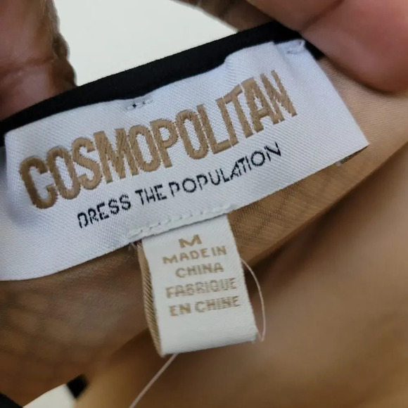 NWT Cosmopolitan Women's One Piece Bodysuit Size M Black-Nude 100% Polyester - Picture 3 of 10